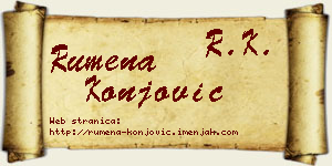 Rumena Konjović vizit kartica